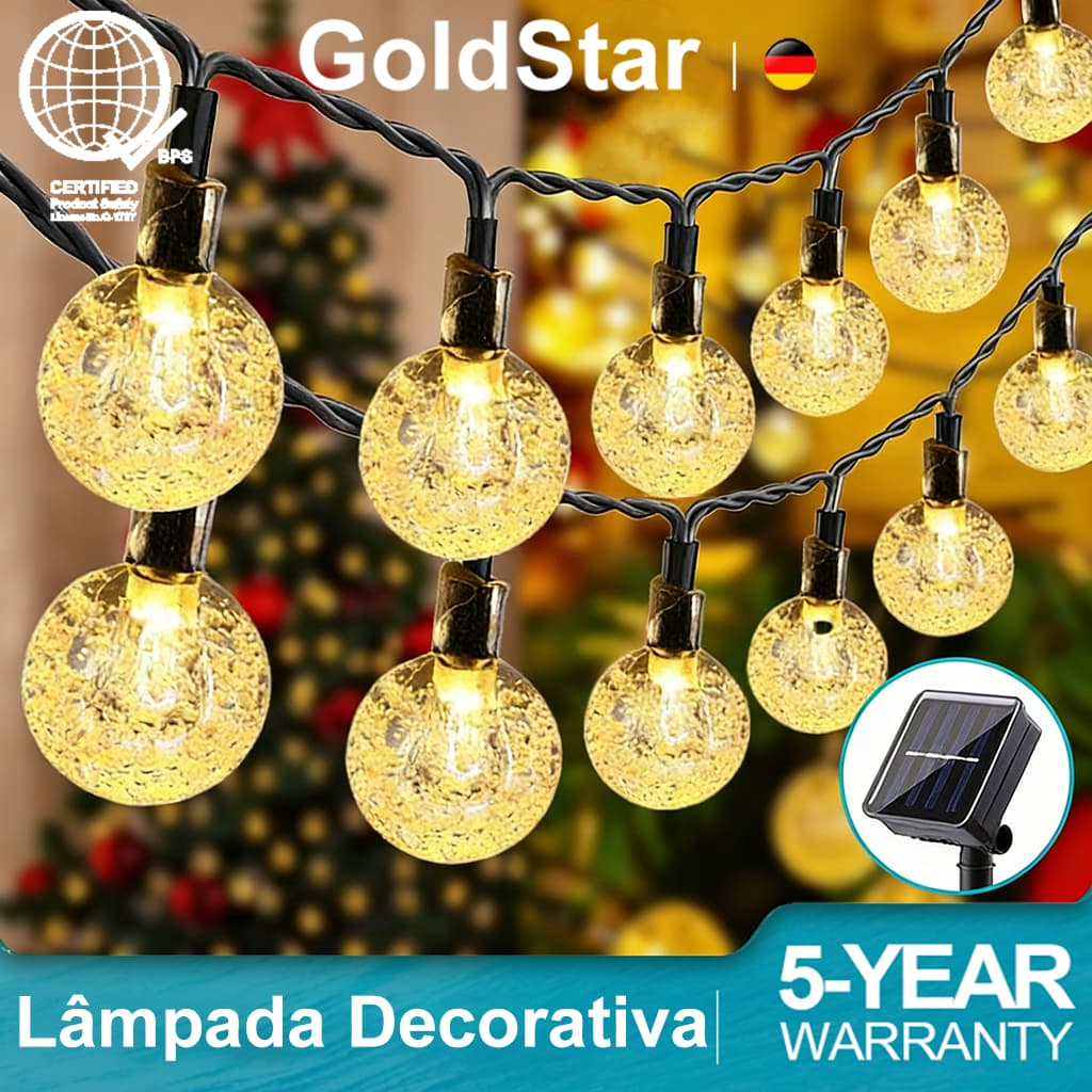 GoldStar 5/7/12M LED Varal De Luzes Iluminação Luzes Natal Externa Decoração For Gambiarra Casamento