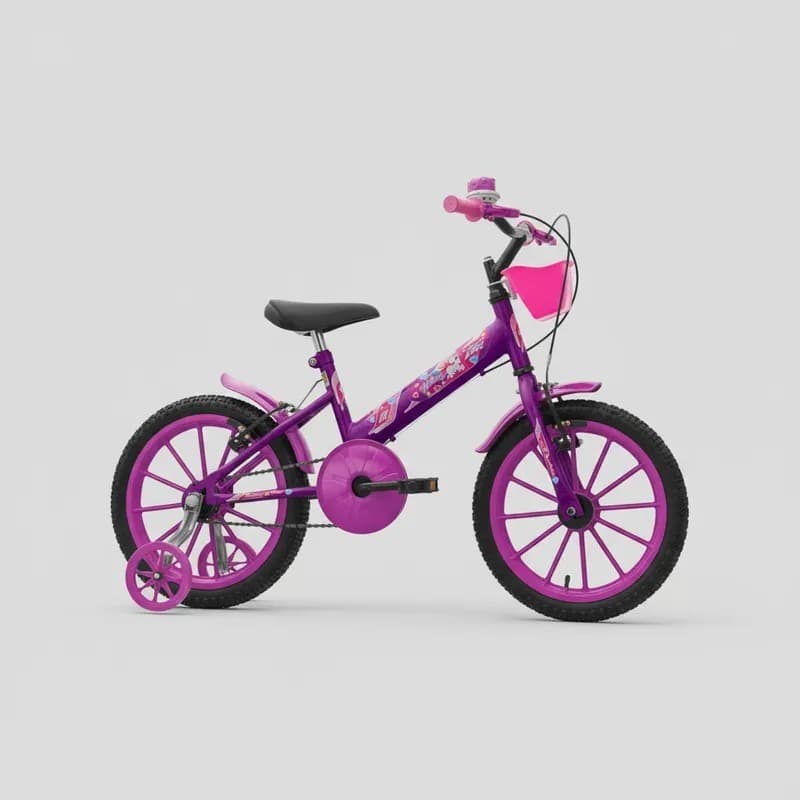 Bicicleta Bicicletinha Infantil Ultra Kids T Aro 16 Lilás E Rosa - Ultrabike