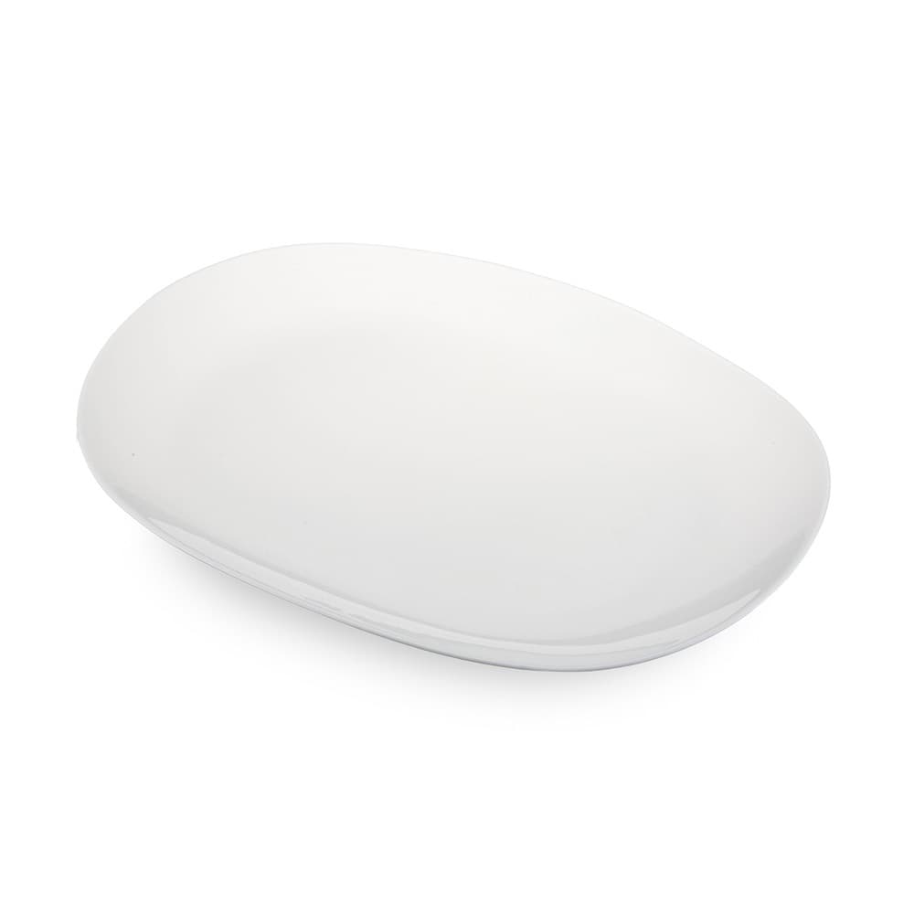 Travessa Oval Opaline 35cm Vidro Branco Resistente Calor Frio Decoração Cozinha Mesa Servir Assar