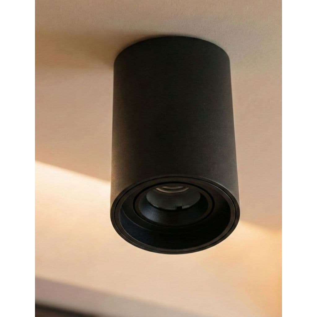 14 kit  Spot Sobrepor Preto Redondo Mr16 Gu10 Direcionável Teto Sala Cozinha Externo  Moderno Bivolt