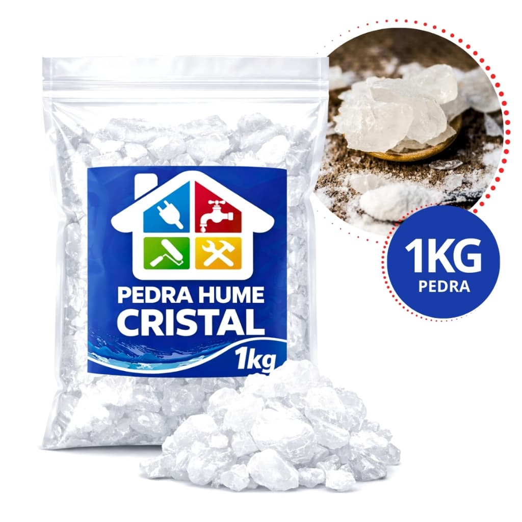 Pedra Hume Cristal 1 Kg Estancasangue Cicatrização Machucado