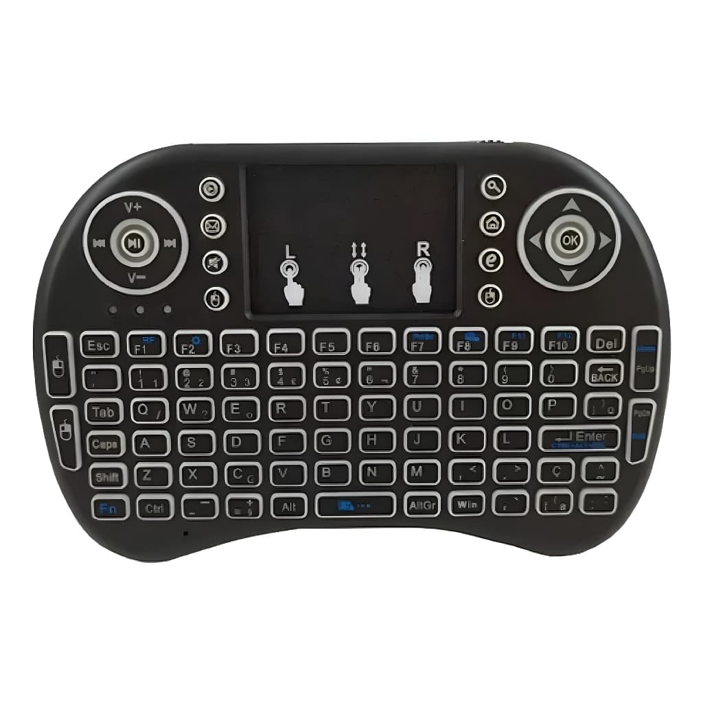 Mini Teclado Wireless Touchpad Sem Fio Iluminado LE-7716 PC Gamer Video Game Nootbook Smarthphone