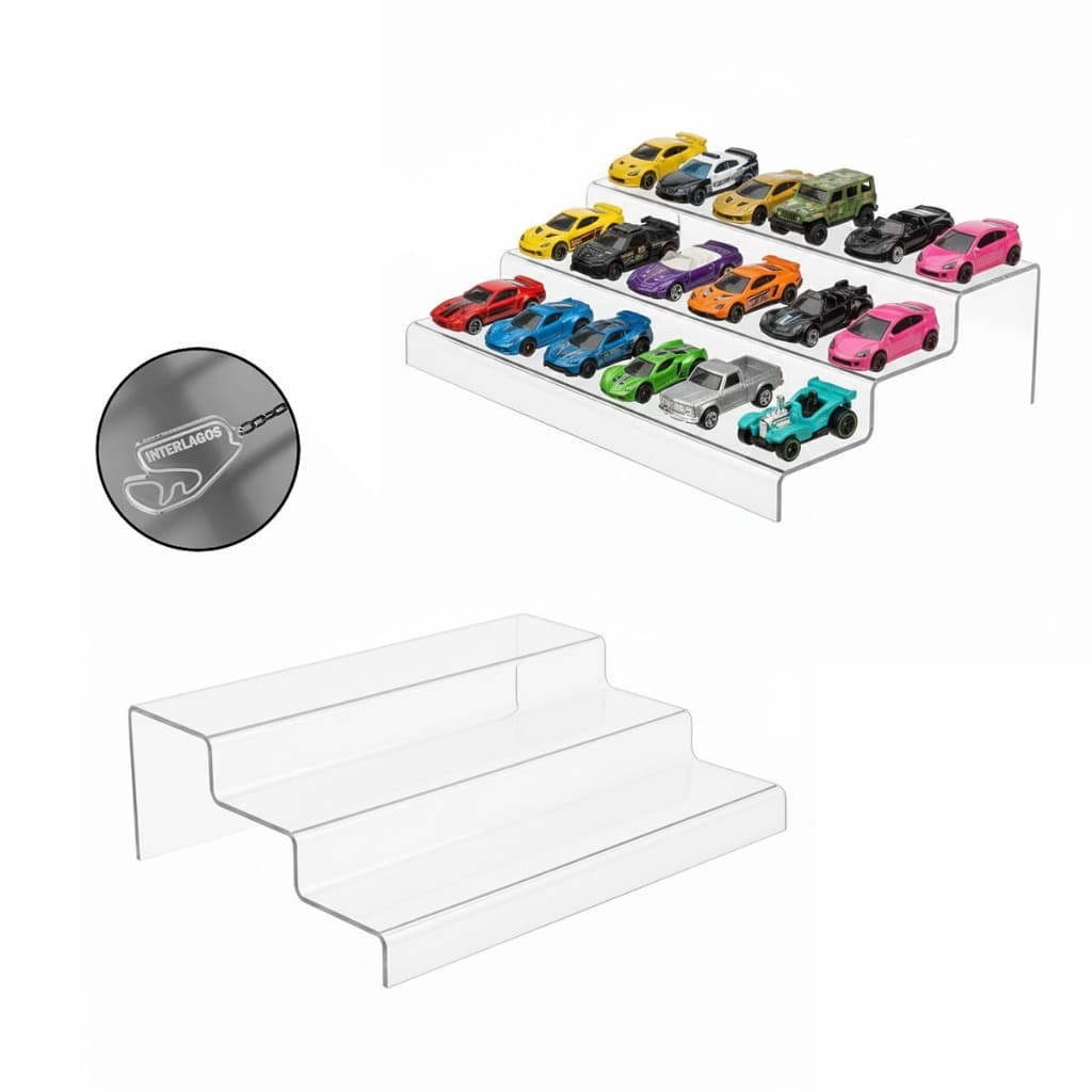 Expositor Hot Wheels Escadinha Escala 1:64 Miniatura Diecast Coleção