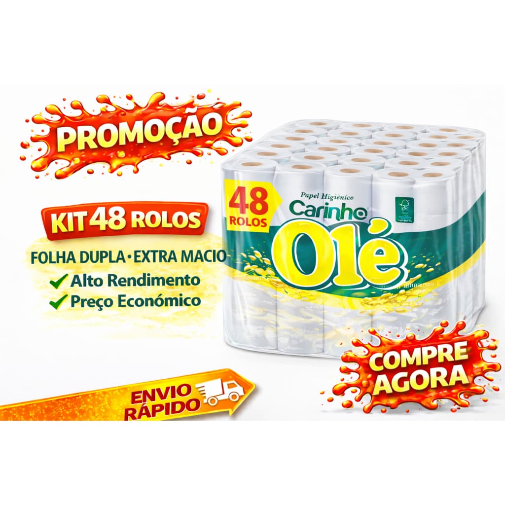 Papel Higiênico 48 Rolos Extra Macio Pacote Econômico Shopee - Compre Agora Papel Higiênico Olé Aqui