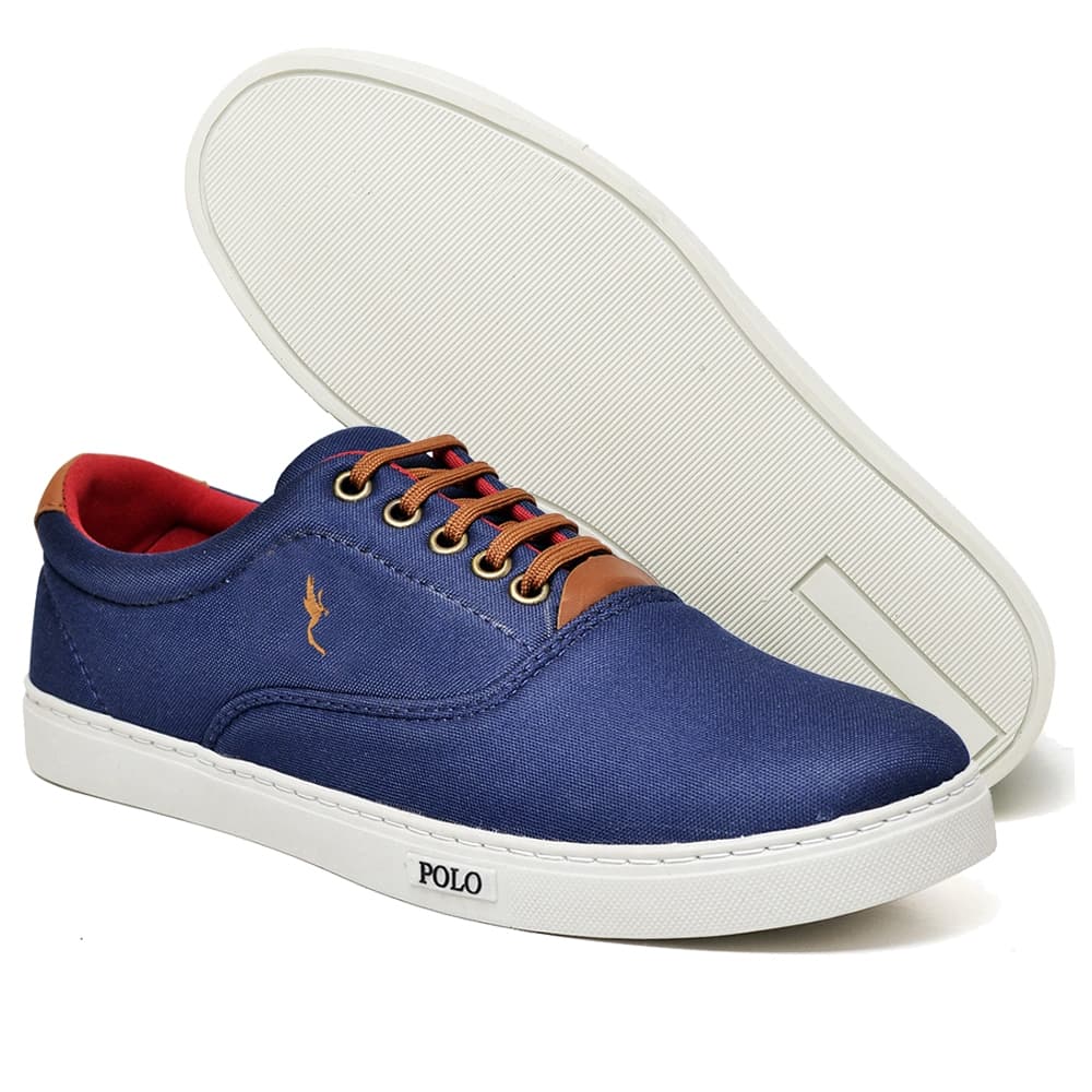 Tênis Polo Blu Masculino Azul Marinho Casual Moderno Conforto Garantido Versátil