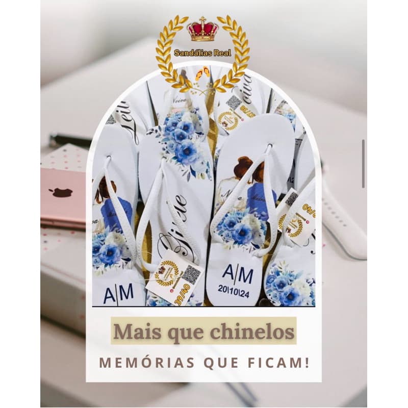 kit 5 PARES DE CHINELO PERSONALIZADO PARA SEU EVENTO