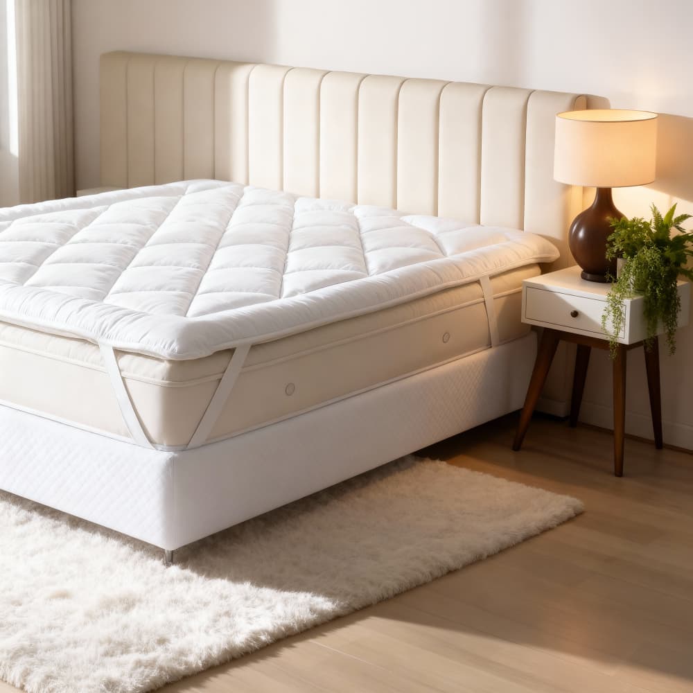 Protetor de Colchão Pillow Top Ortobom 200 Fios Percal 100% Algodão Hipoalérgico Casal