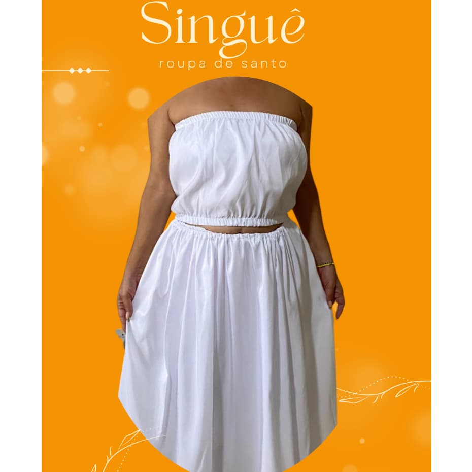 SINGUÊ ROUPA DE SANTO CANDOMBLÉ E UMBANDA, ( TOP BUSTIER)
