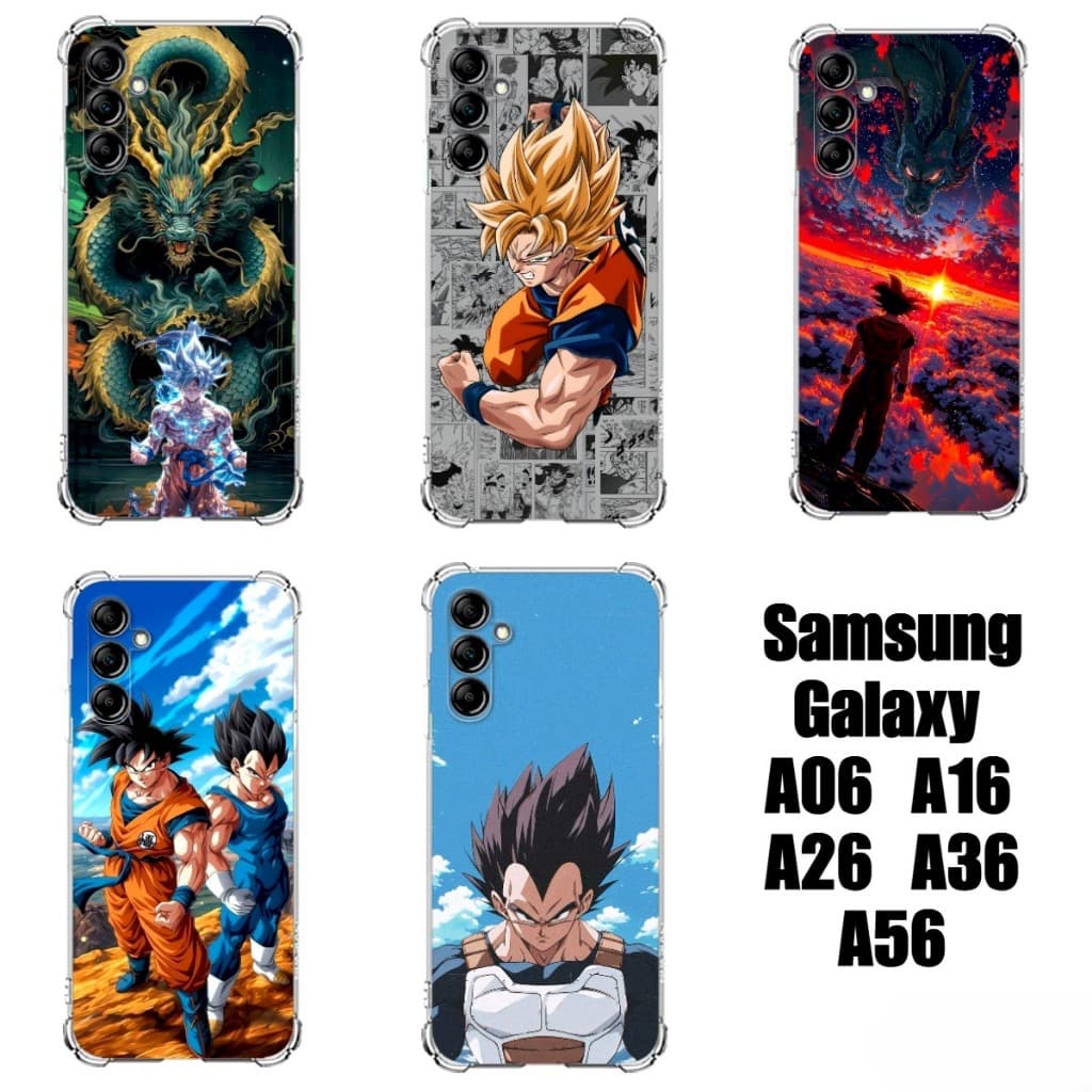 Capinhas Cases TPU Capas de Celular Samsung Galaxy A06 A16 A26 A36 A56 Anime Dragon Ball DBZ Goku