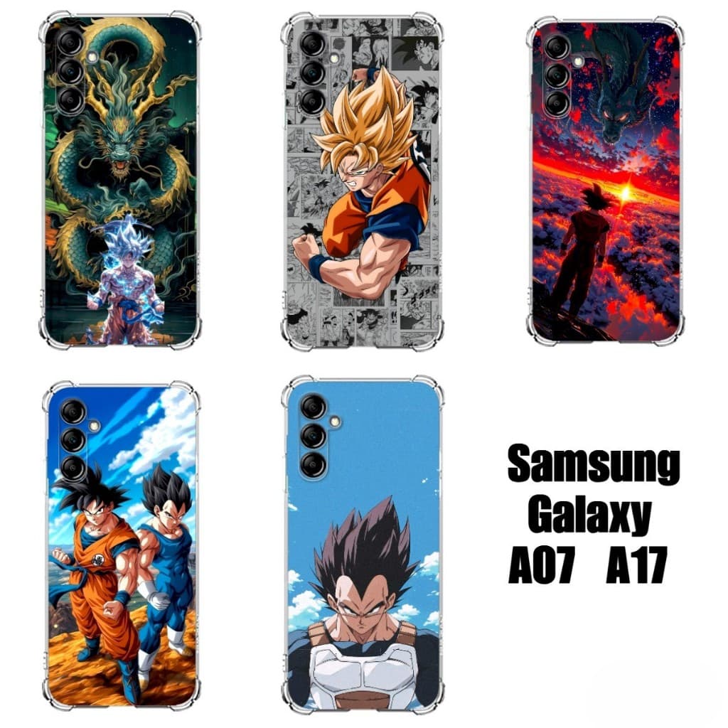 Capinhas Cases TPU Capas de Celular Samsung Galaxy A07 A17 Anime Dragon Ball DBZ Goku Vegeta Animes