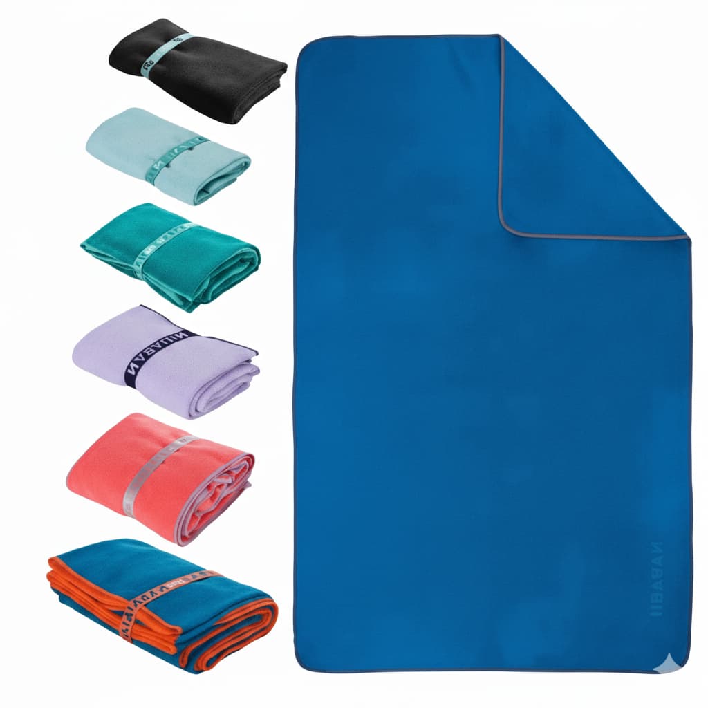 Toalha Banho Microfibra 80x130cm Natação Academia Praia Seca Rápido Nabaiji Original