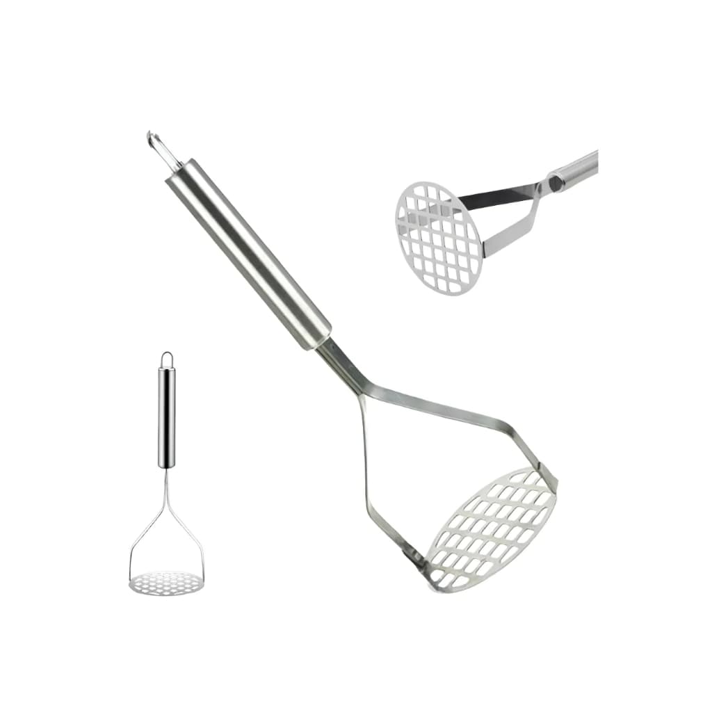 KIT 5 AMASSADORES DE BATATAS AÇO INOX 26 CM