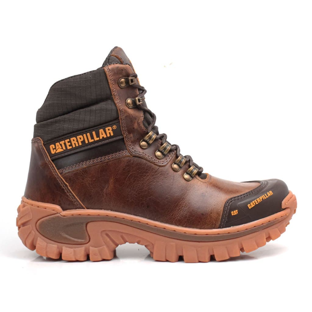 Coturno Bota Adventure Masculino Caterpillar com Palmilha em Gel Couro Legitimo