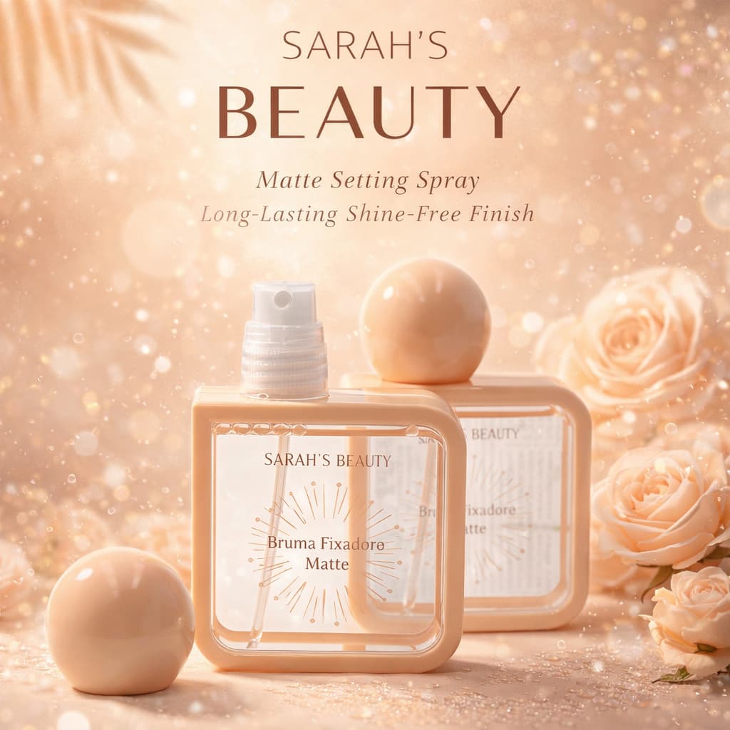 Bruma Fixadora Matte Resistente, Maquiagem com Mais Durabilidade Sarah Beauty