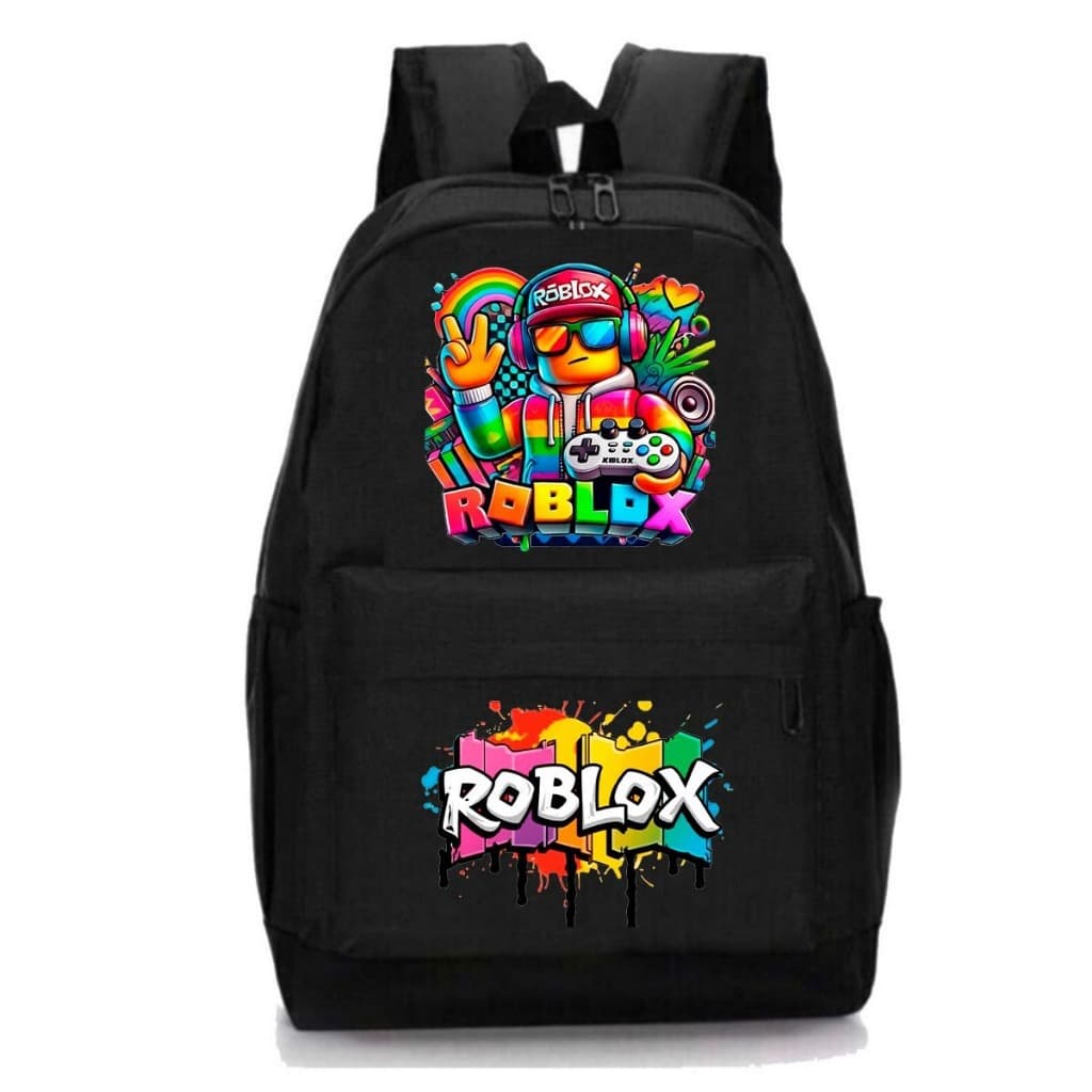 Mochila Escolar Estampa Roblox Material Resistente, Leve e Confortável para o Dia a Dia