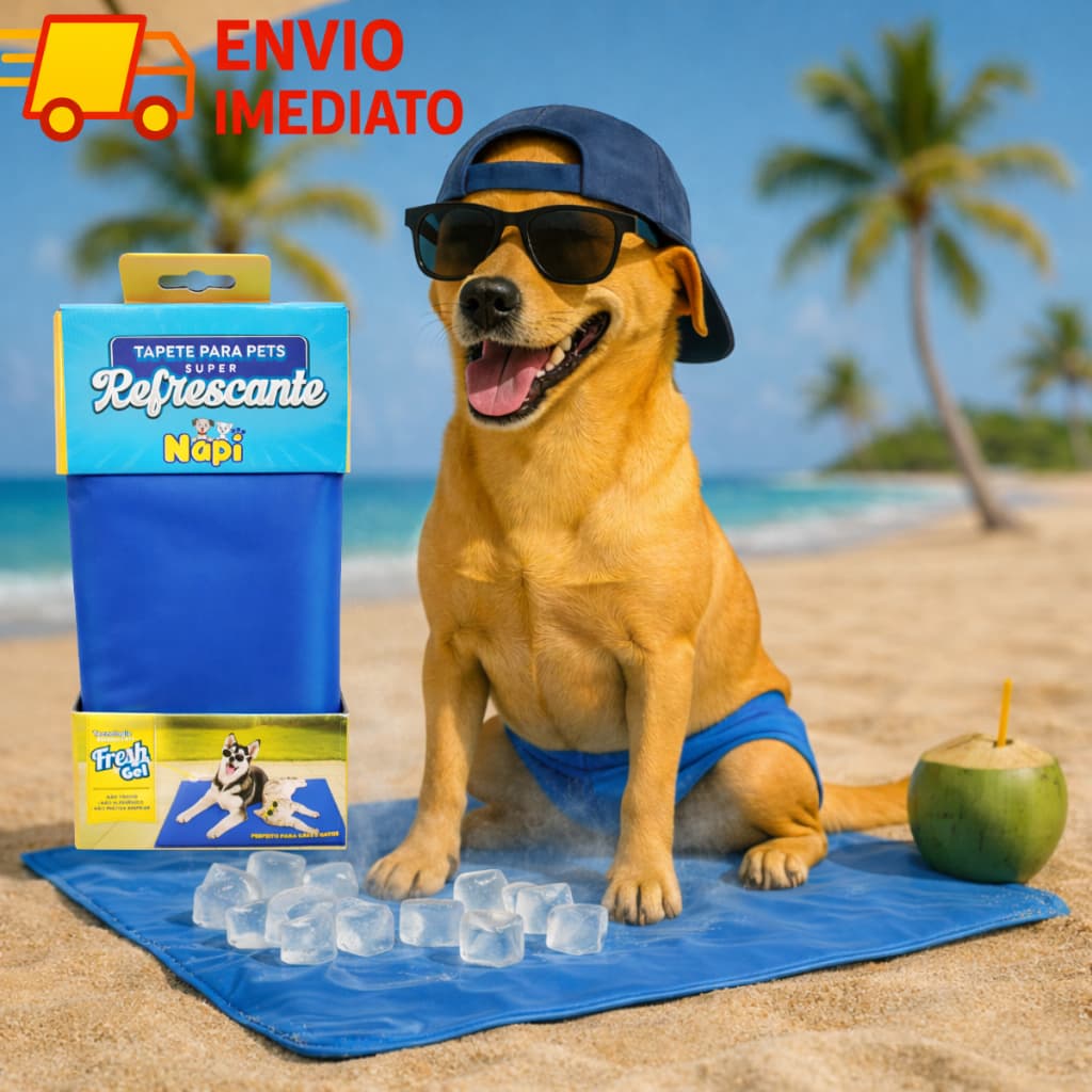 Tapete Gelado Pet para Cachorro e Gato – Refrescante Pequeno, Médio e Grande