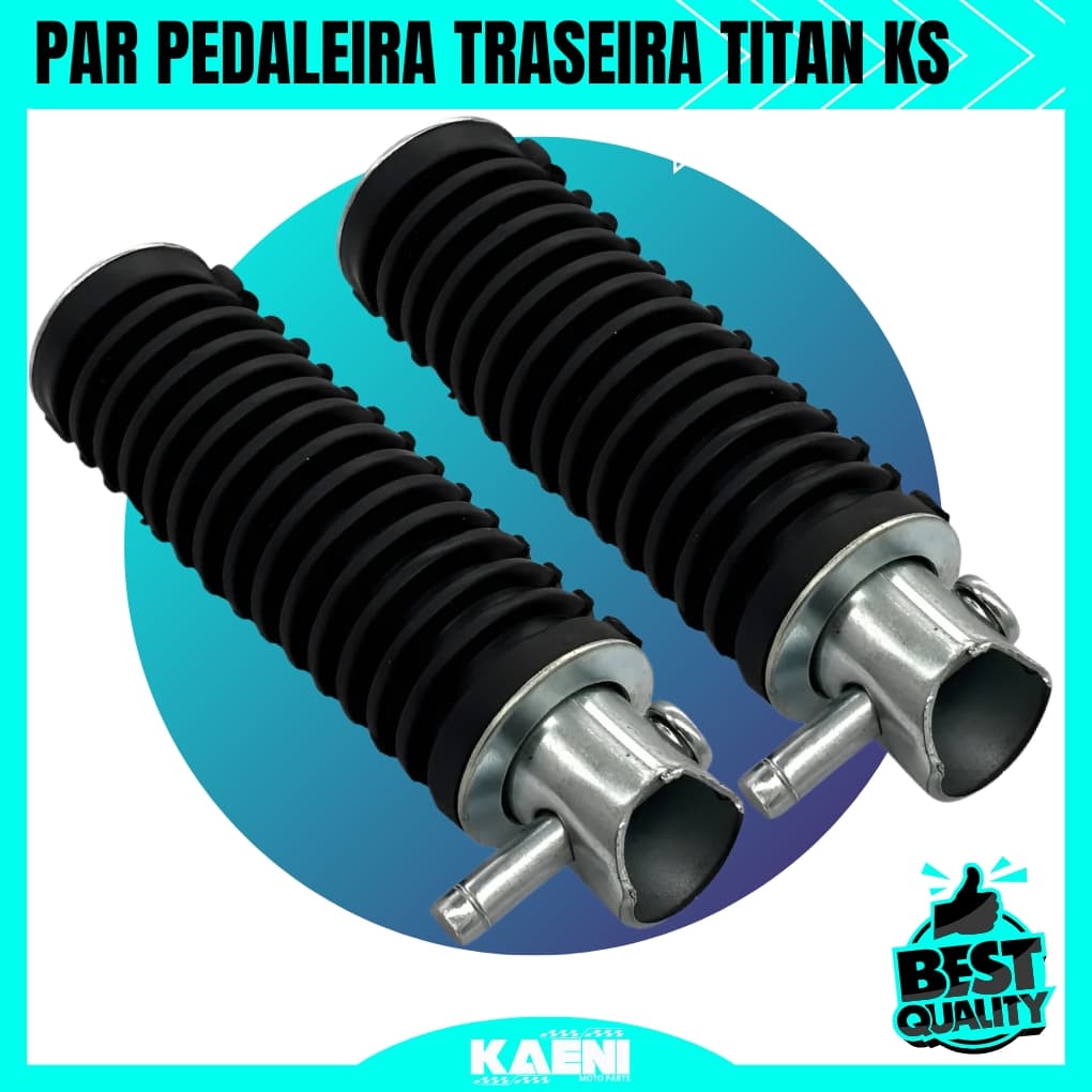 Par Pedaleira Traseira Cg Titan 125 95/99/00 Titan 150 2004 á 2013 Biz100 Biz125 Pop KS Pe Apoio