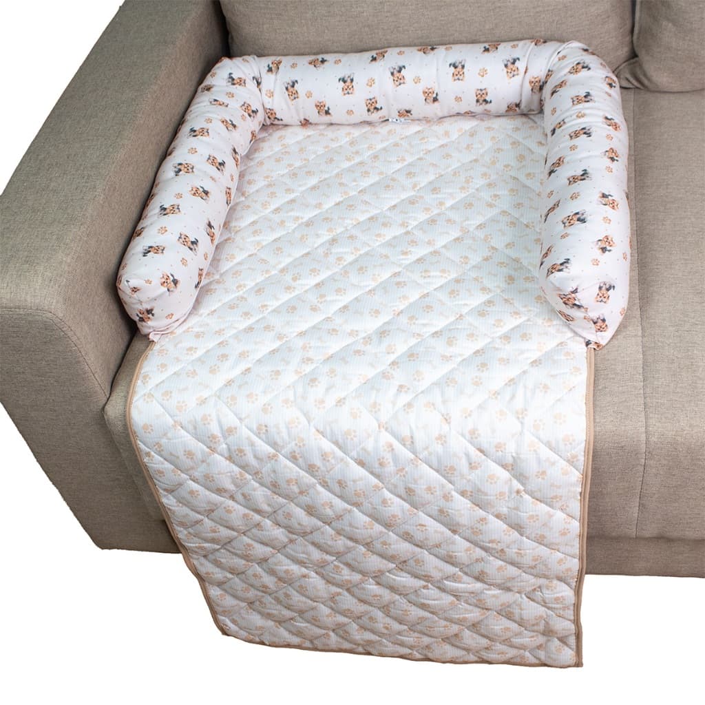 Cama Pet Protetor de Sofá Com Ziper Reforçado Estampa Yorkshire Neutra Para Cães de Raças Pequenas