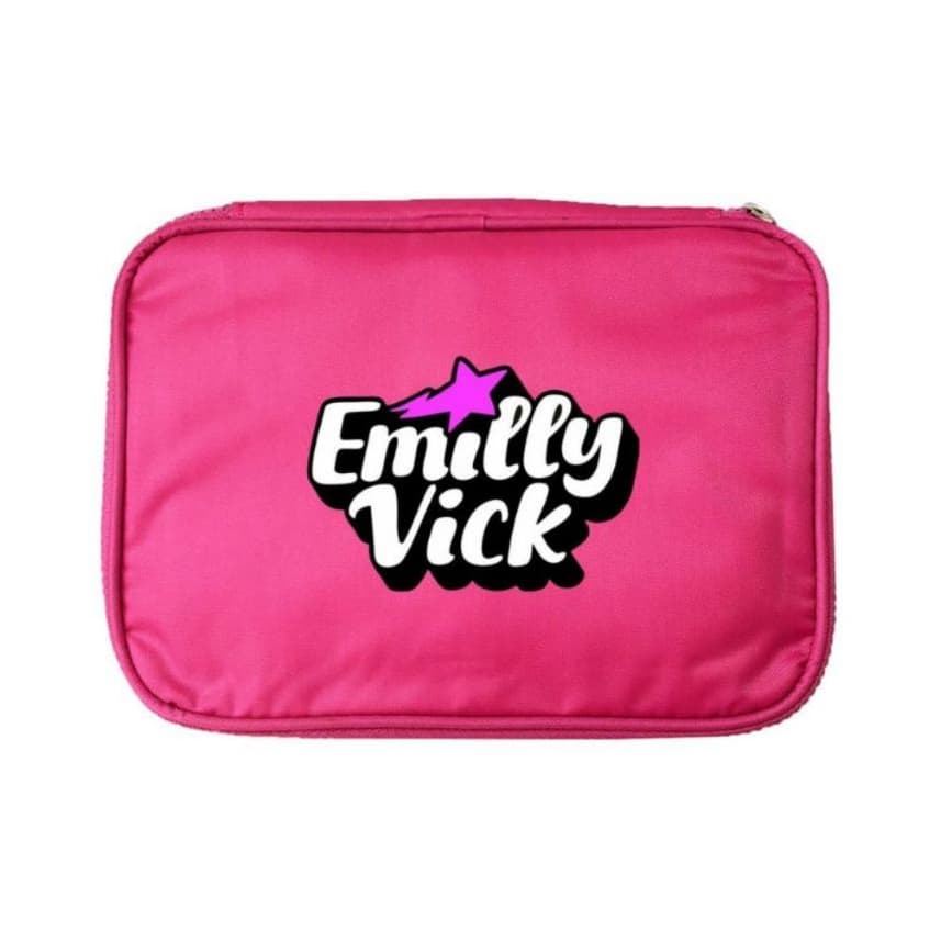 Estojo Escolar Menina Youtuber Emilly Vick Box Jumbo 24 Elásticos Para Lápis e Canetas