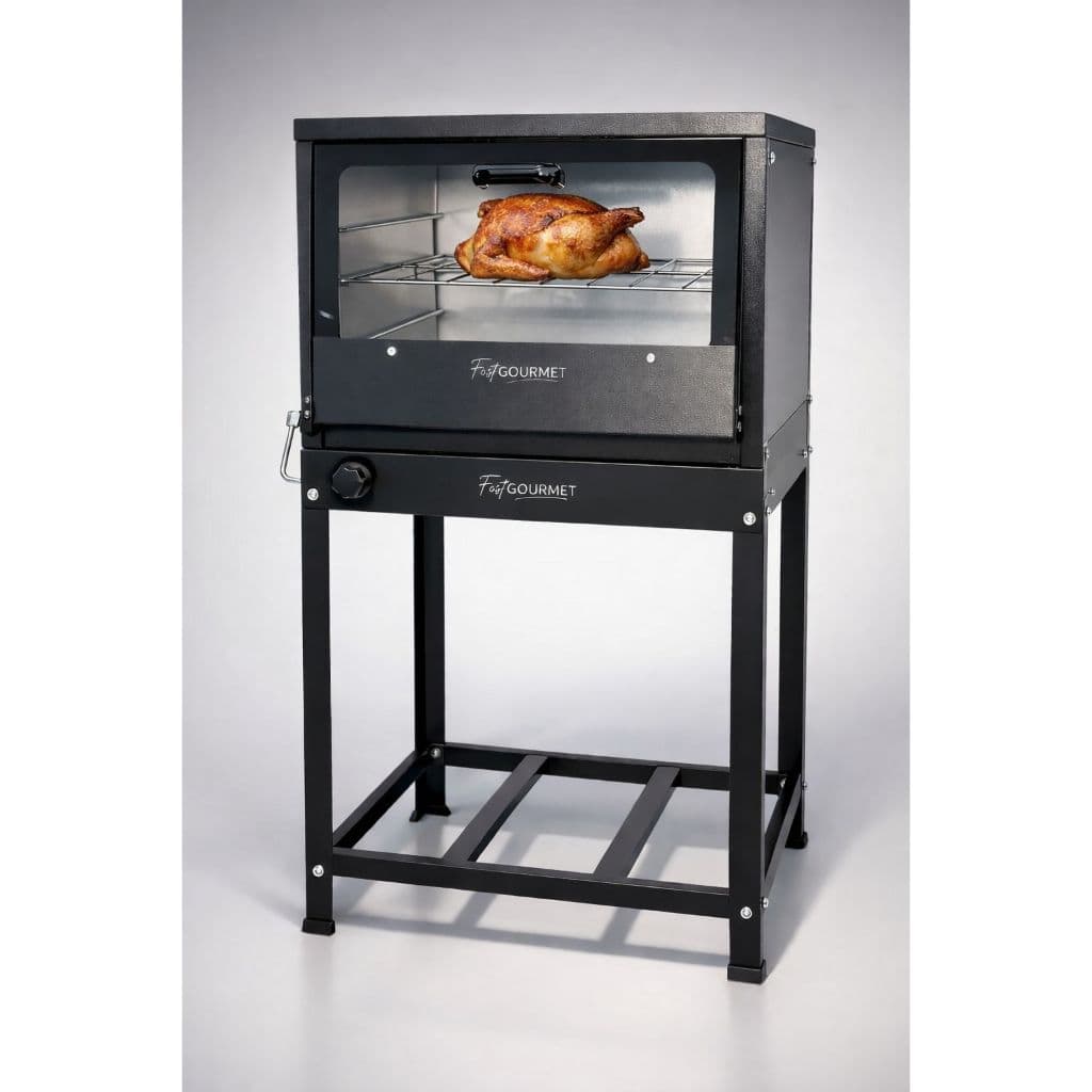 Forno 80 Litros Industrial A Gás Baixa Pressão Com Cavalete Tampa Vidro Pintura Epóx