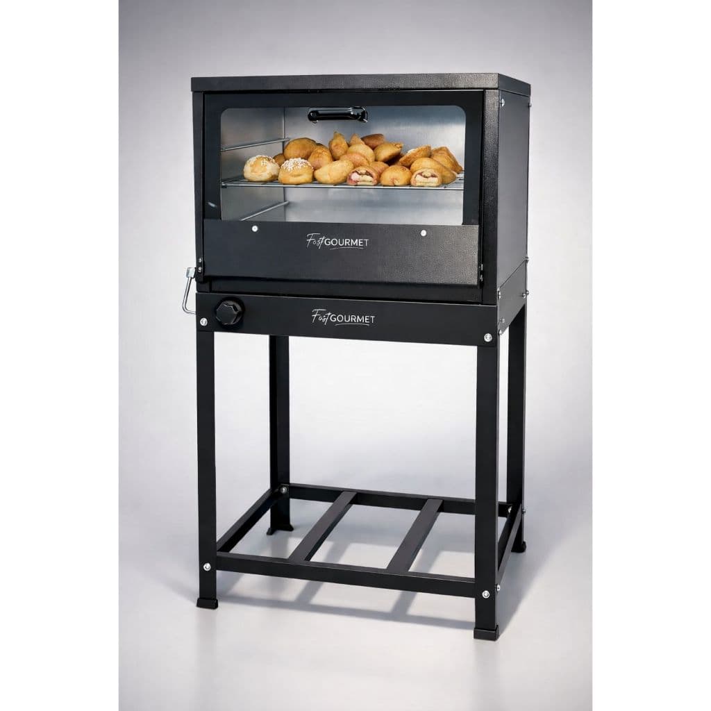 Forno Industrial A Gás 80 Litros Com Cavalete Tampa Vidro Cor Preto