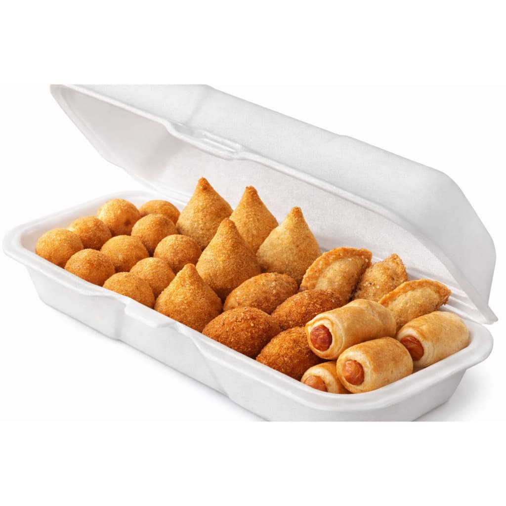Embalagem Isopor H04 Delivery Hot Dog Churros Salgados Doces com 50 ou 100