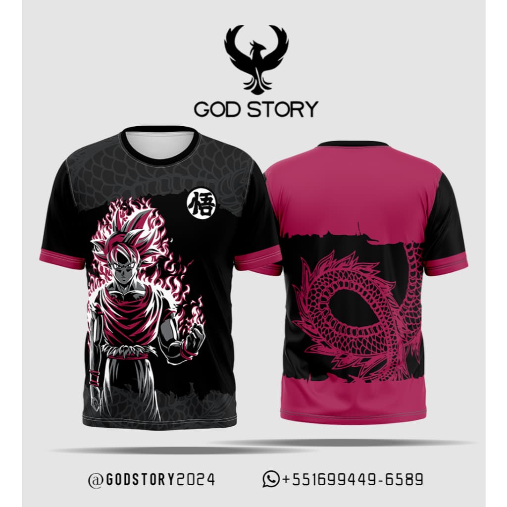 Camiseta DRAGON BALL 2 Masculino Unissex Japão Premium simples Dry fit