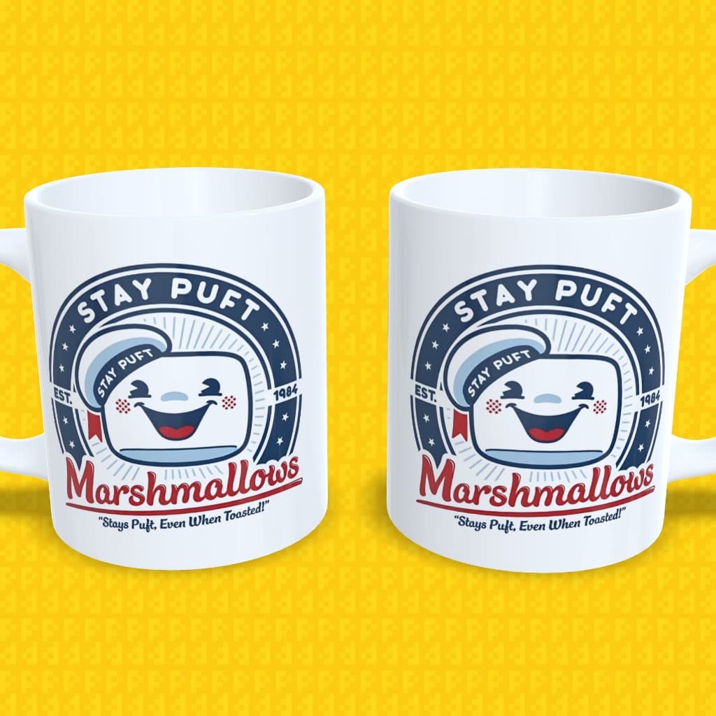 Caneca Stay Puft Ghostbusters Caça-Fantasmas Marshmallow Retrô 1984 Presente Geek Premium