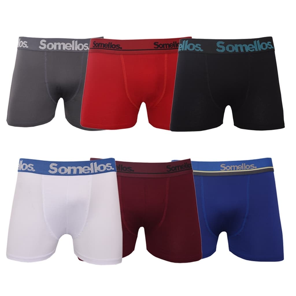 Kit 6 Cuecas boxer ALGODÃO –Conforto P/ Todos os Momentos