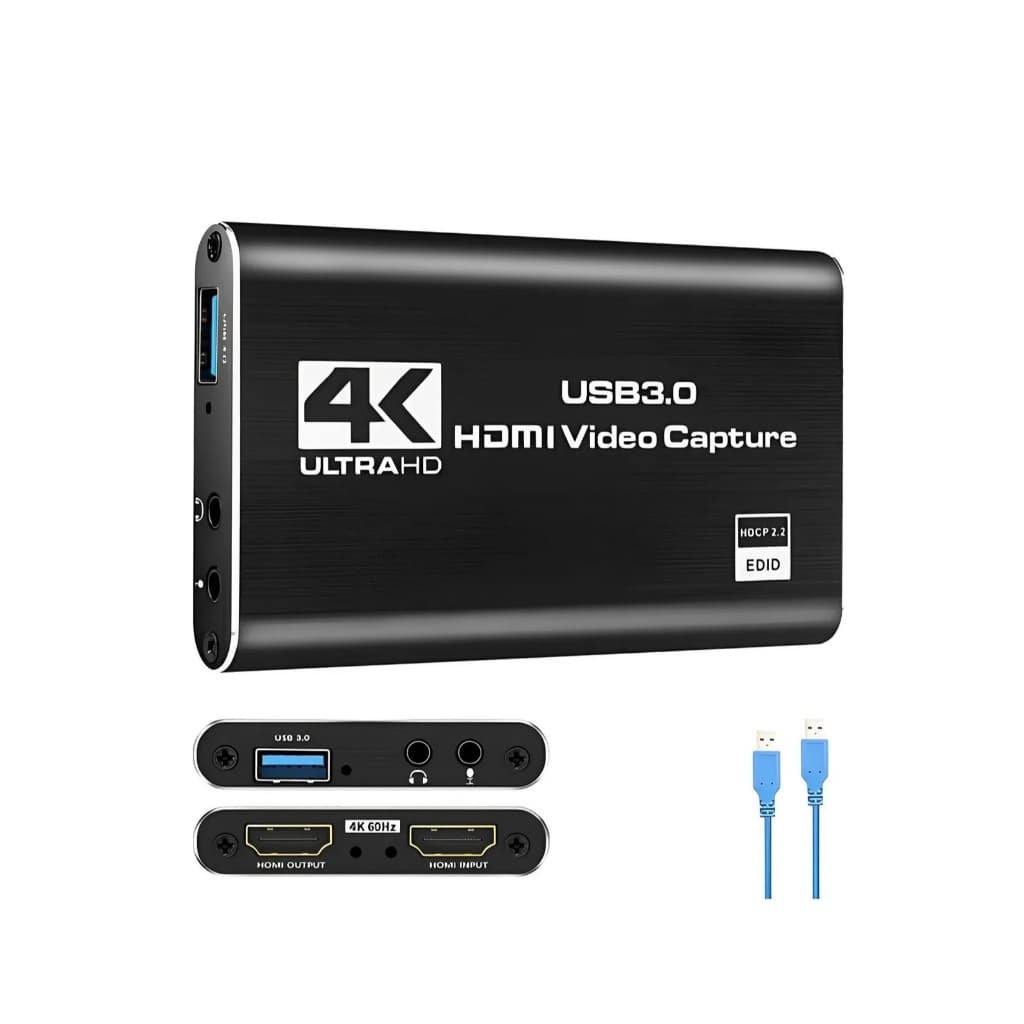 Placa De Captura De Vídeo Externa HDMI Para USB 3.0 Com Áudio