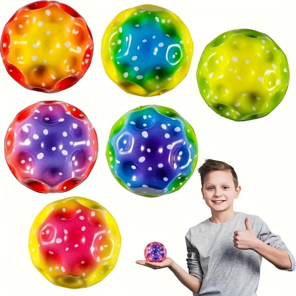 Bola Espacial Lunar Sensorial Antiestresse Brinquedo Fidget Relaxante Colorido com Textura Macia