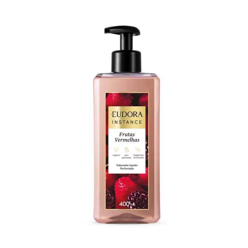 Eudora Instance Frutas Vermelhas - Sabonete Líquido Perfumado 400ml - VAL 10/28
