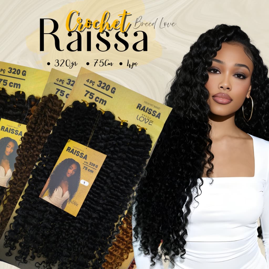 Cabelo Crochet Braid 75 cm Cacheado Raissa 320g – Breed Love Fibra Premium 75cm