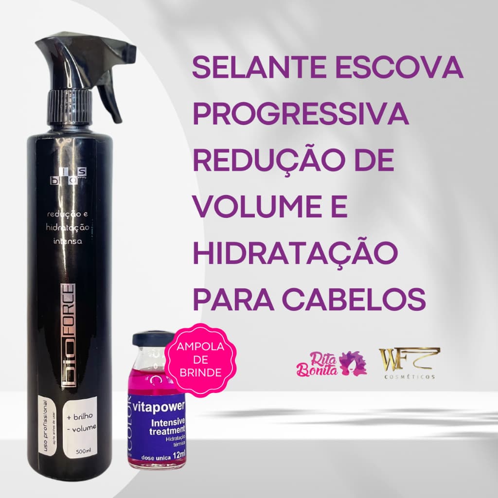 Máscara Selante Escova Progressiva Hidrata, Alisa e Reduz Volume Para Cabelos Lisos WF 500g
