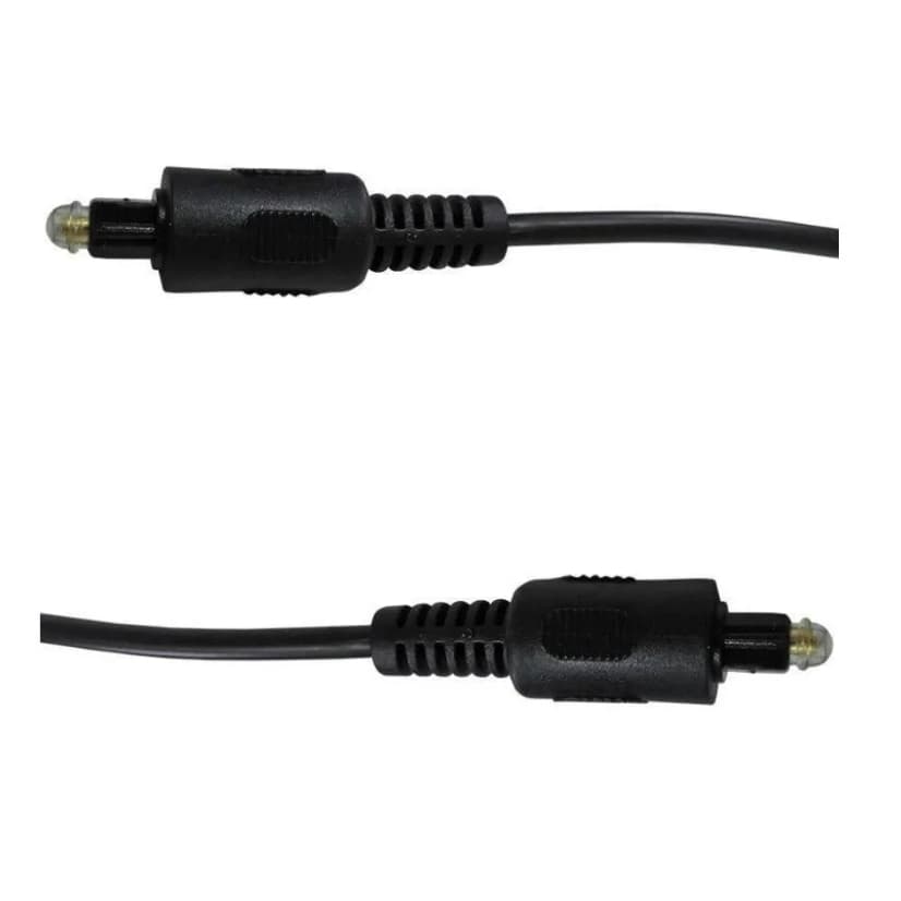 Cabo De Audio Óptico Digital 2 Metros Toslink 2m Plug Gold