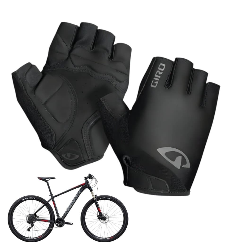 Luva Ciclismo Adulto Giro Jag Meio Dedo Fechamento Velcro Bike MTB Speed BMX
