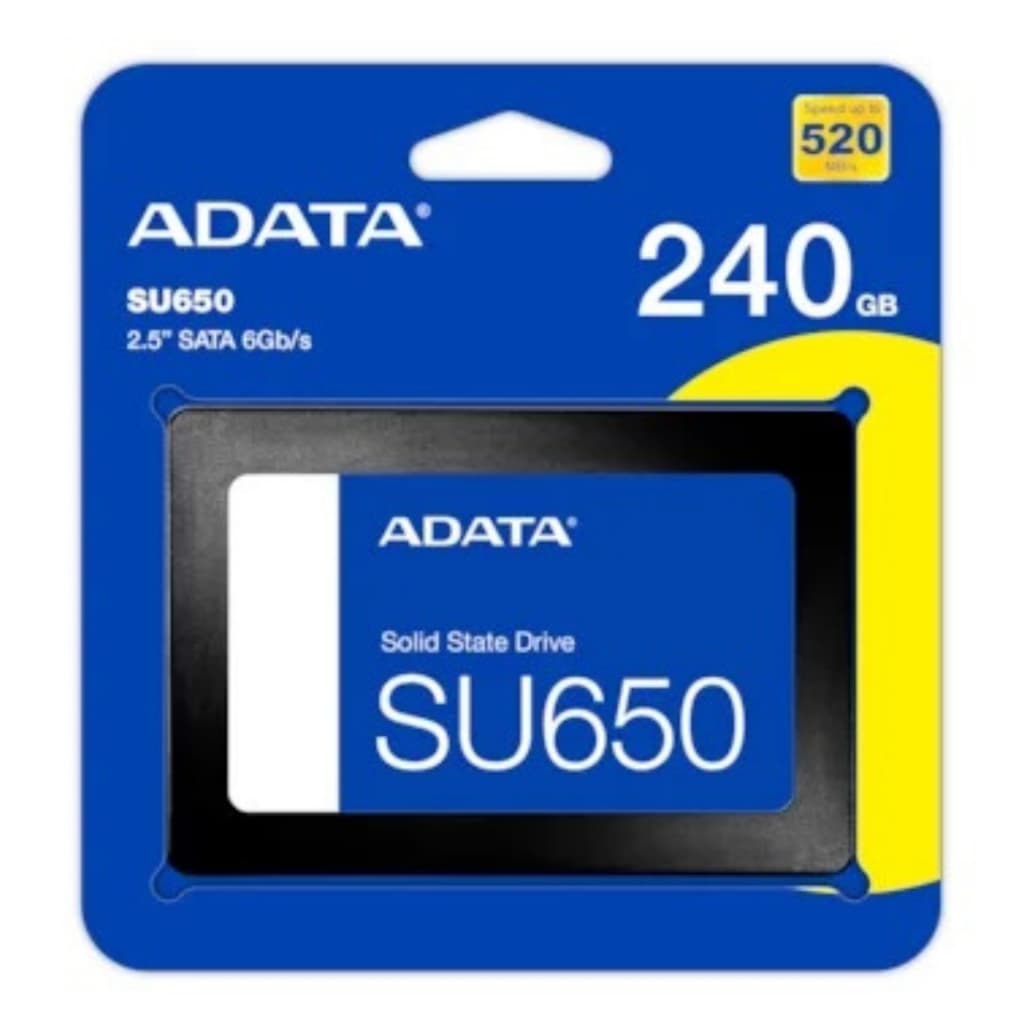 Hd Ssd 240Gb Adata SU650 2.5'' SATA III 6Gb/s tecnologia NAND Flash 3D