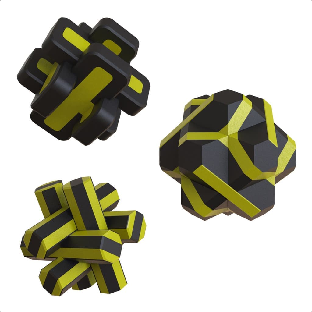 Kit 3 Quebra-Cabeça 3D Puzzle Jogo Brinquedo Educativo Lógica Raciocínio