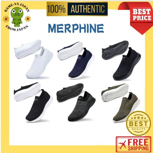 【Envio direto do Japão】MERPHINE Tênis Slip-On Super Confortável Leve e Respirável 6color【Qualidade japonesa】