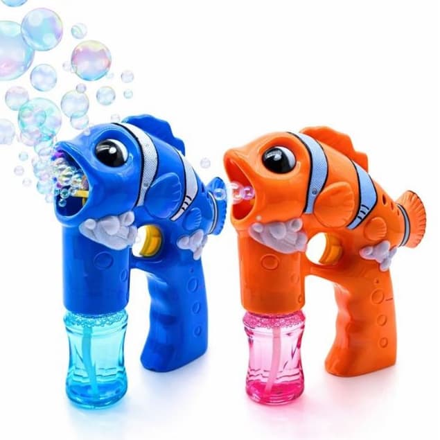 Lança Bolhas De Sabão Nemo Peixinho com 2 refills e luz brinquedo infantil  - motor a pilha