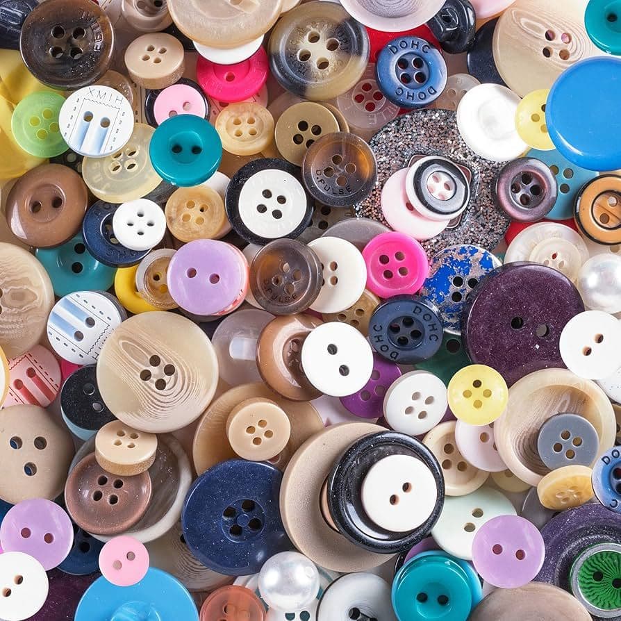 Pacote com Botões Coloridos Tamanhos Variados 5 ou 10 unidades