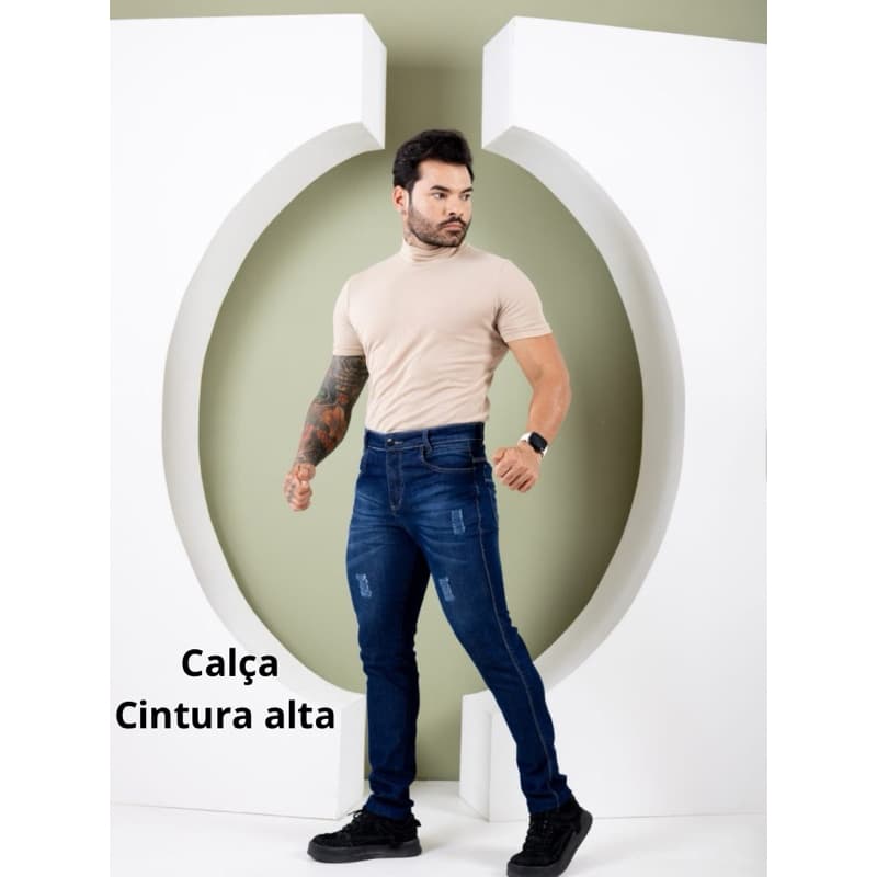 Calça Jeans Masculina Skinny com Lycra – Conforto, Estilo e Qualidade