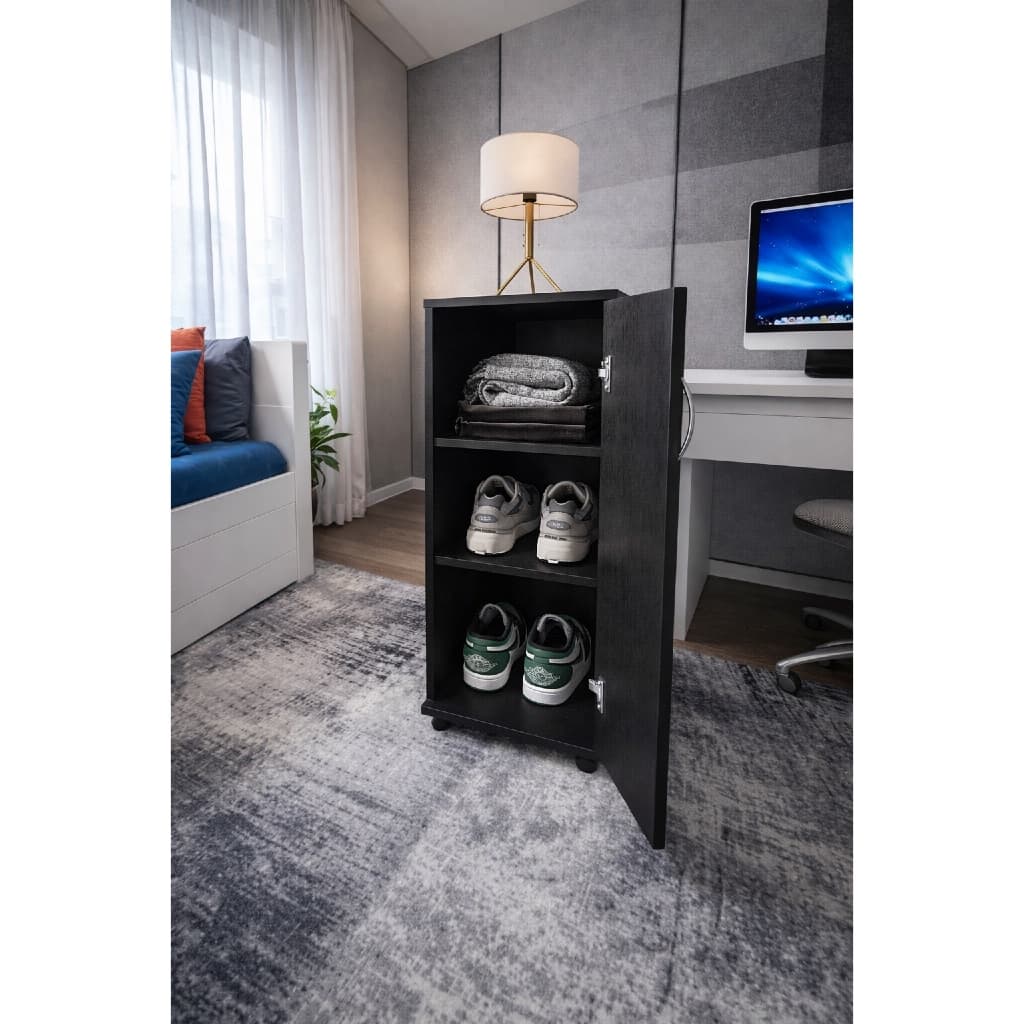 Acacia Móveis Balcão Loft Multiuso Compacto 100x36x33 Organizador Vertical Sapateira Armário Slim