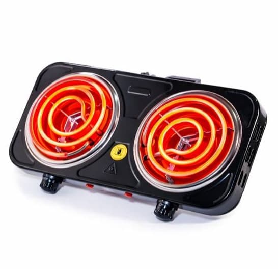Fogão Cooktop Fogareiro Elétrico 2 Bocas Portátil 110 E 220v