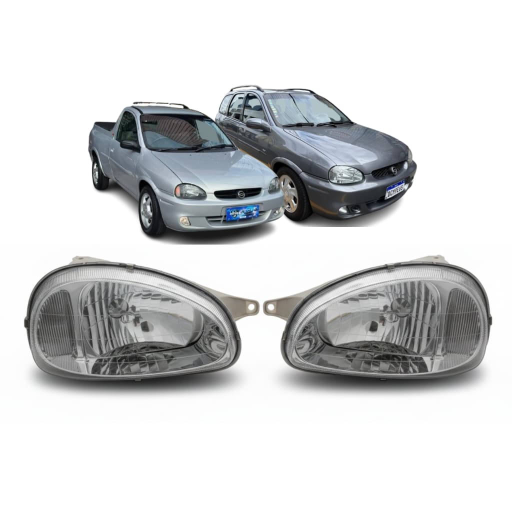 Par Farol Corsa 1994 Ate 2010 Cinza Liso Wagon Sedan Picape