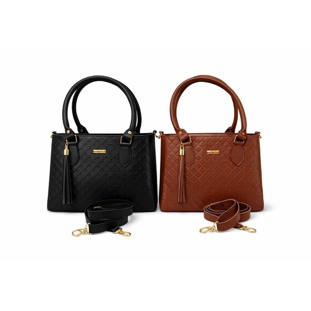Kit 2 Bolsas Femininas média de mão e Alça Transversal