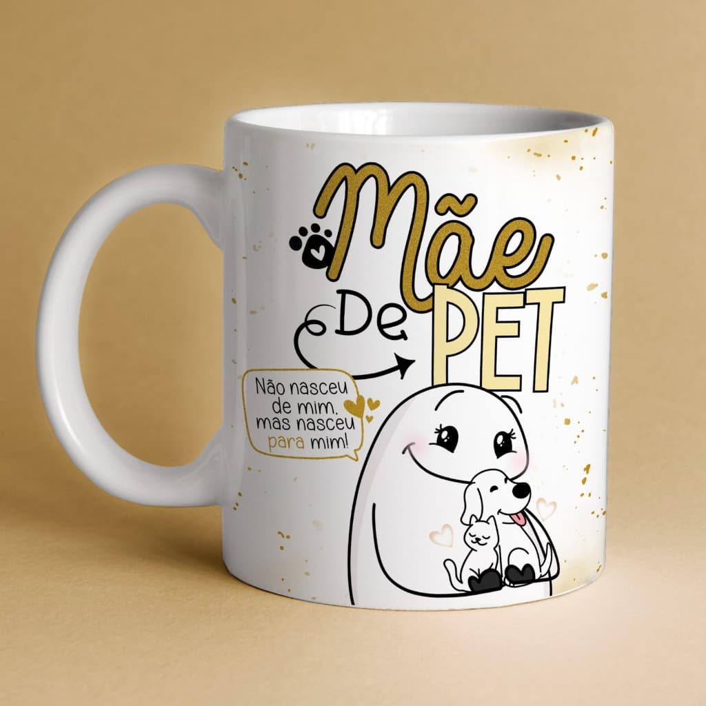 Caneca de Cerâmica Personalizada Mãe de PET