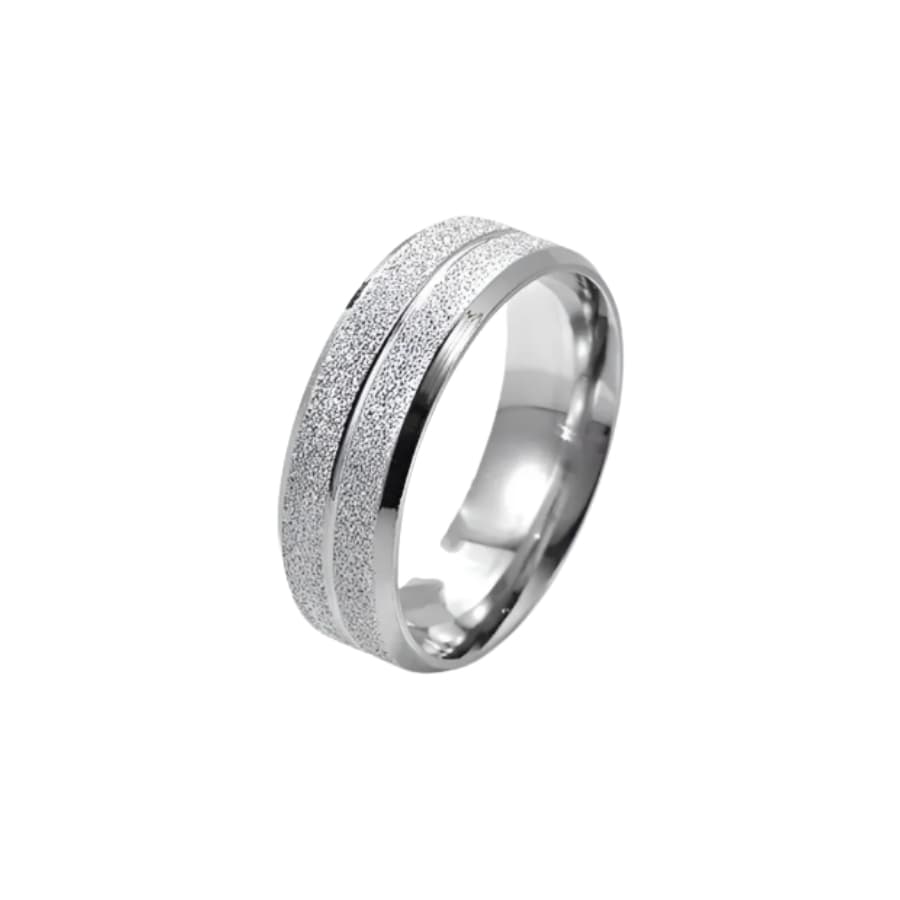 Aliança de Namoro 6mm Diamantada Brilhante Compromisso Aço Inoxidável Avulsa