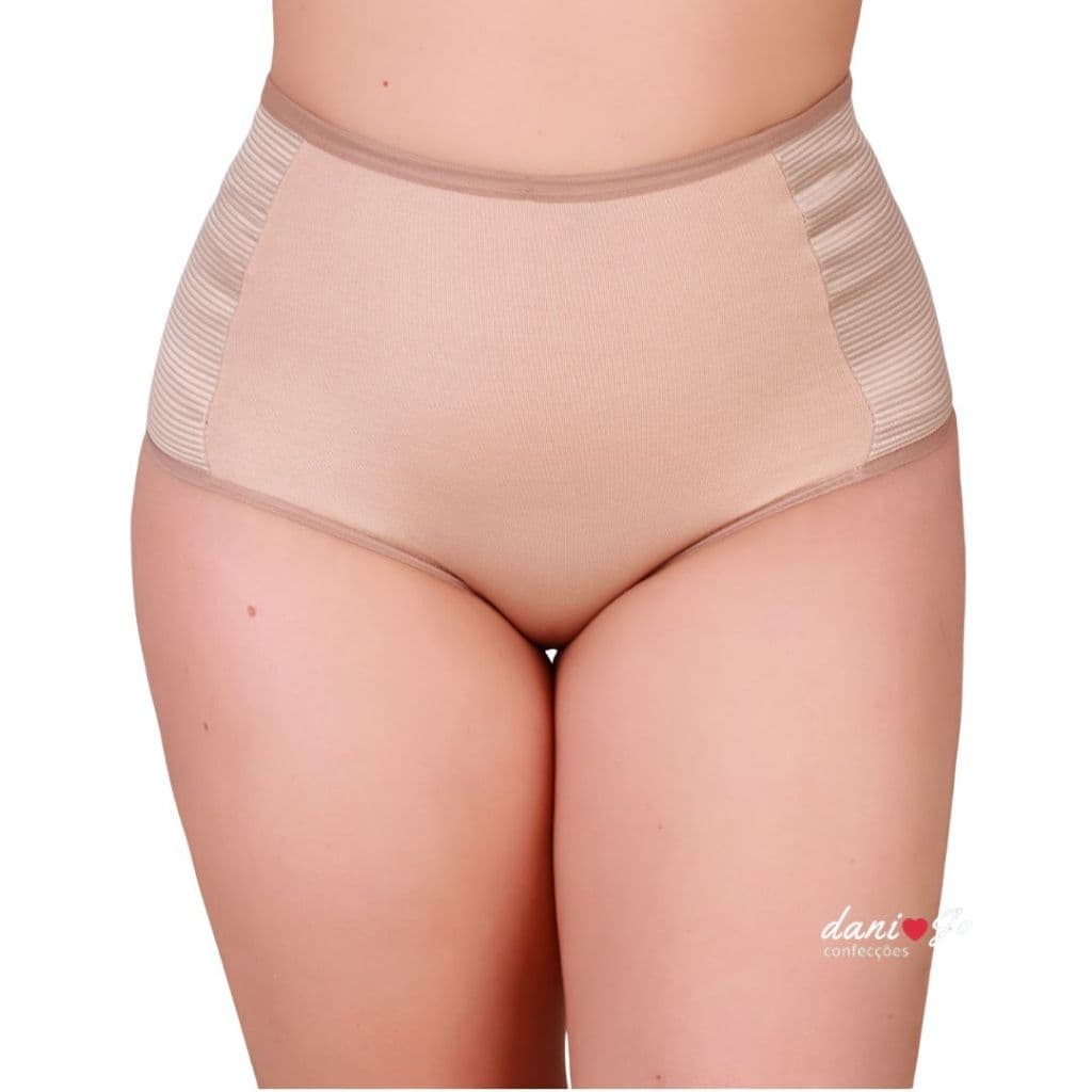 Kit 2 Calcinha Cinta Modeladora Cintura Alta Reforçada Diminui Barriga Tanga Confortável