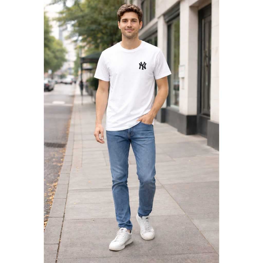 Camiseta Masculina Algodão Estampa Moderna NY